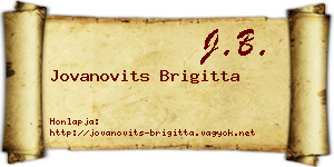 Jovanovits Brigitta névjegykártya